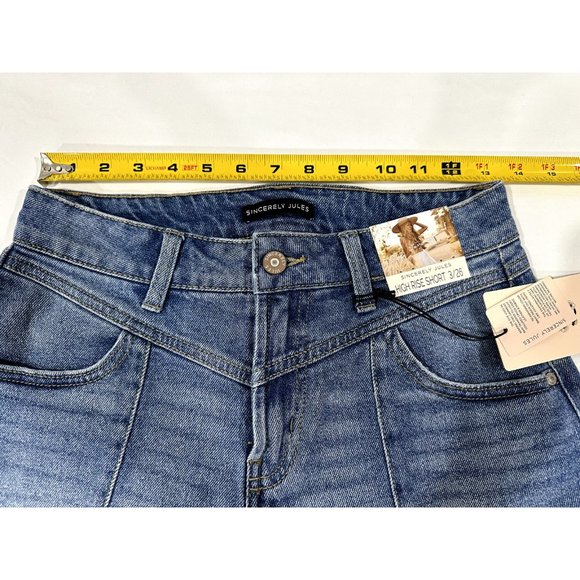 SINCERELY JULES Women's High Rise Jean Shorts 3/26 - Picture 9 of 9